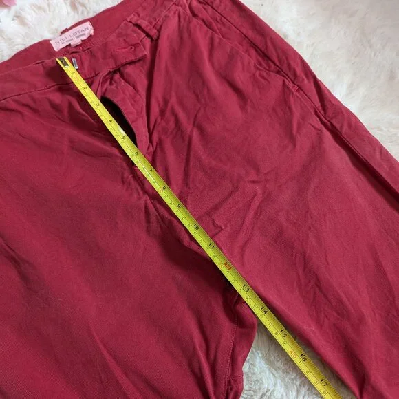 Nili Lotan Cropped Pants Women’s Size 2 Red Drop Crotch - Picture 9 of 10
